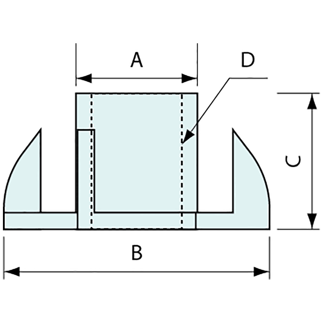Prong Tee Nut Steel M10